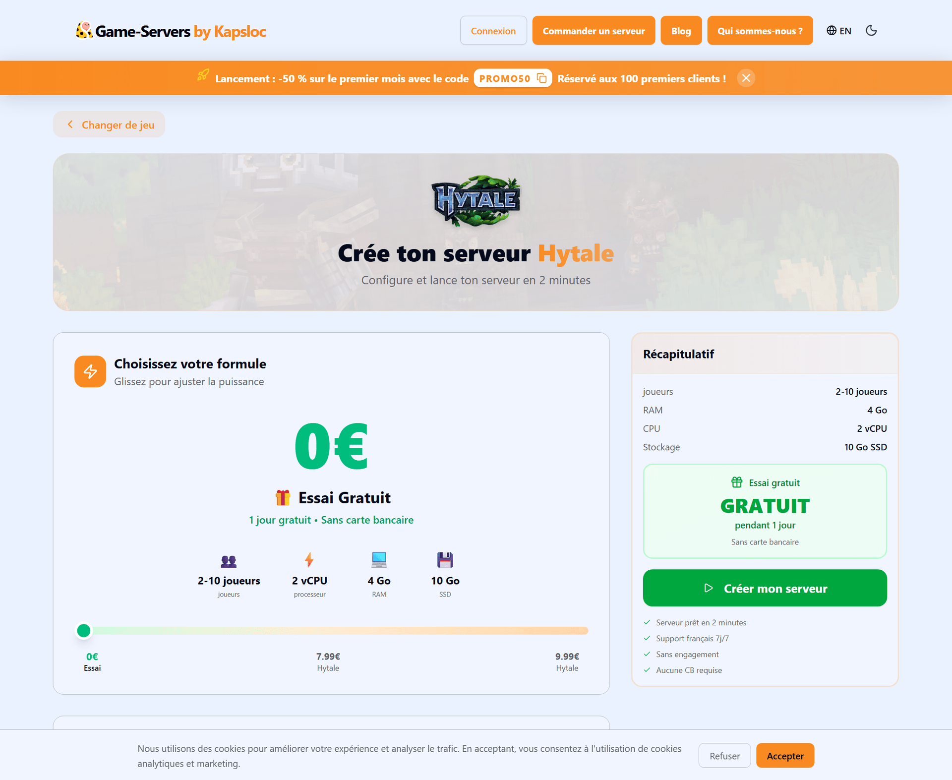 Konfigurator: einen Hytale-Server mit wenigen Klicks erstellen