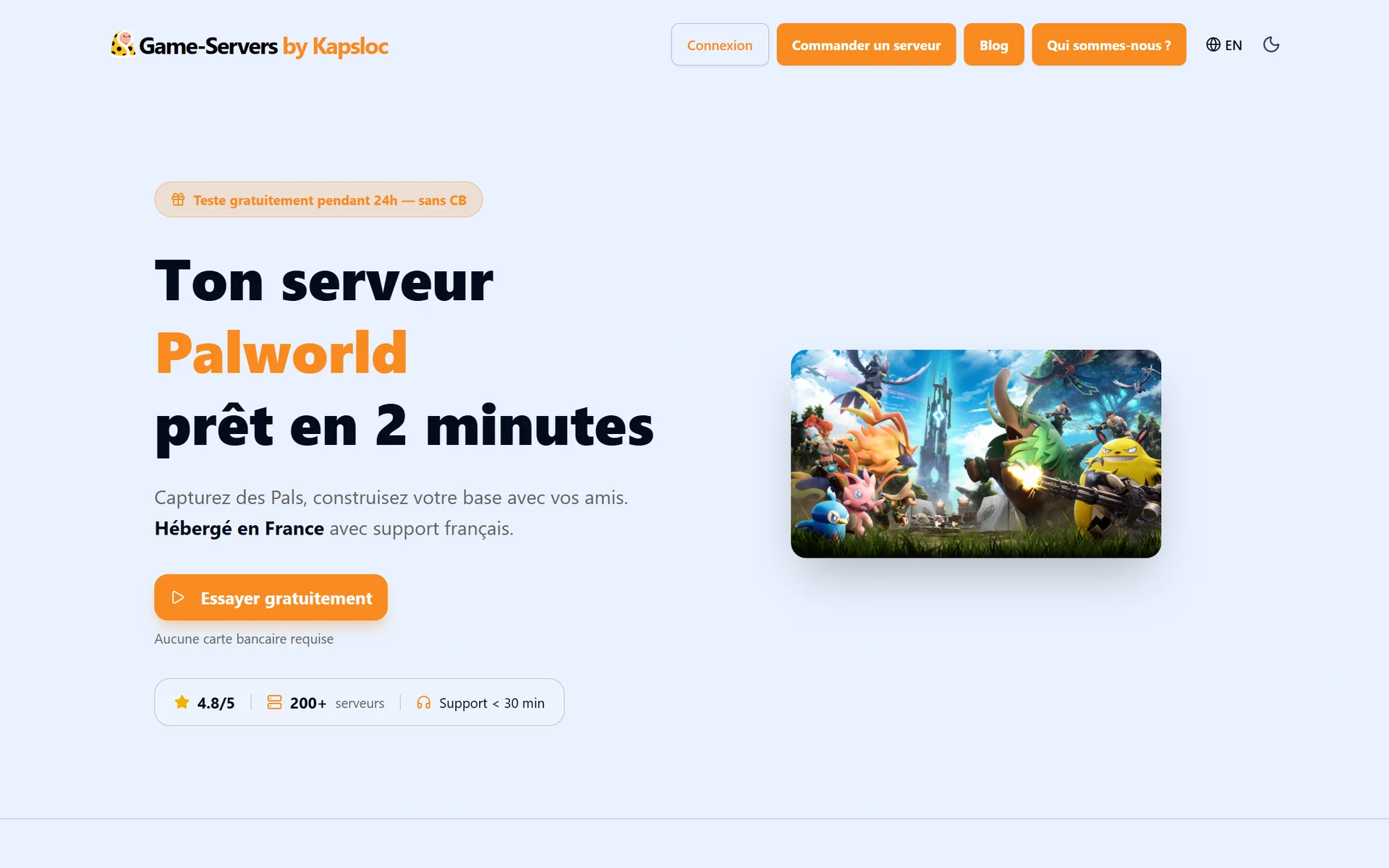 Palworld-Server online erstellen, in 2 Minuten startklar — Game-Servers by Kapsloc