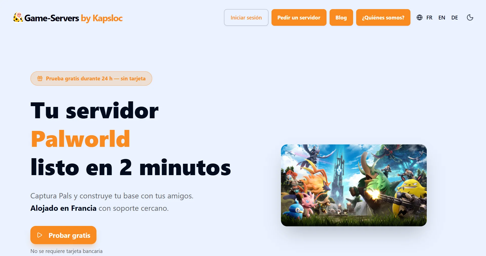 Crear un servidor Palworld online, listo en 2 minutos — Game-Servers by Kapsloc