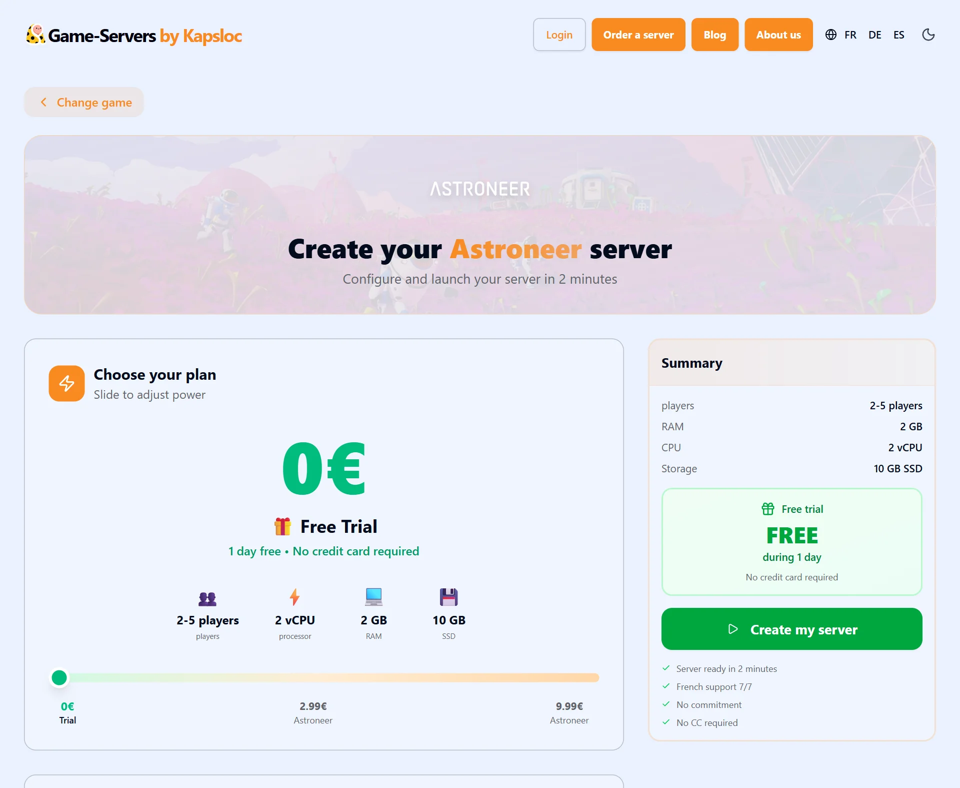 Configurator: create an astroneer server in a few clicks