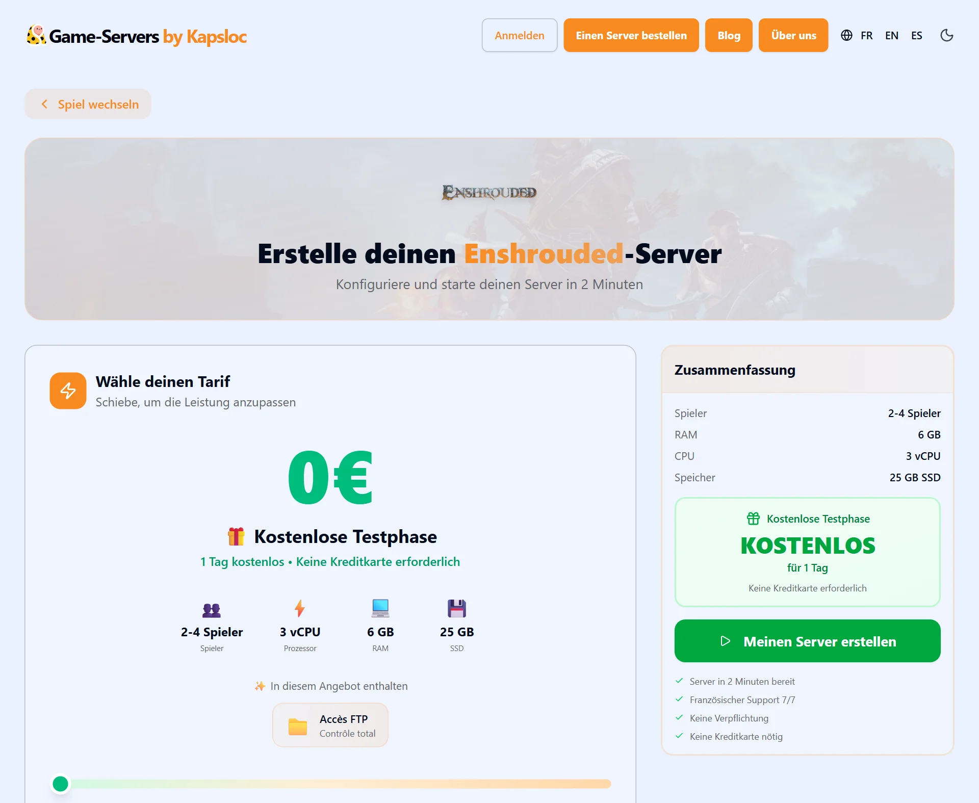 Konfigurator: Enshrouded Server mit wenigen Klicks erstellen