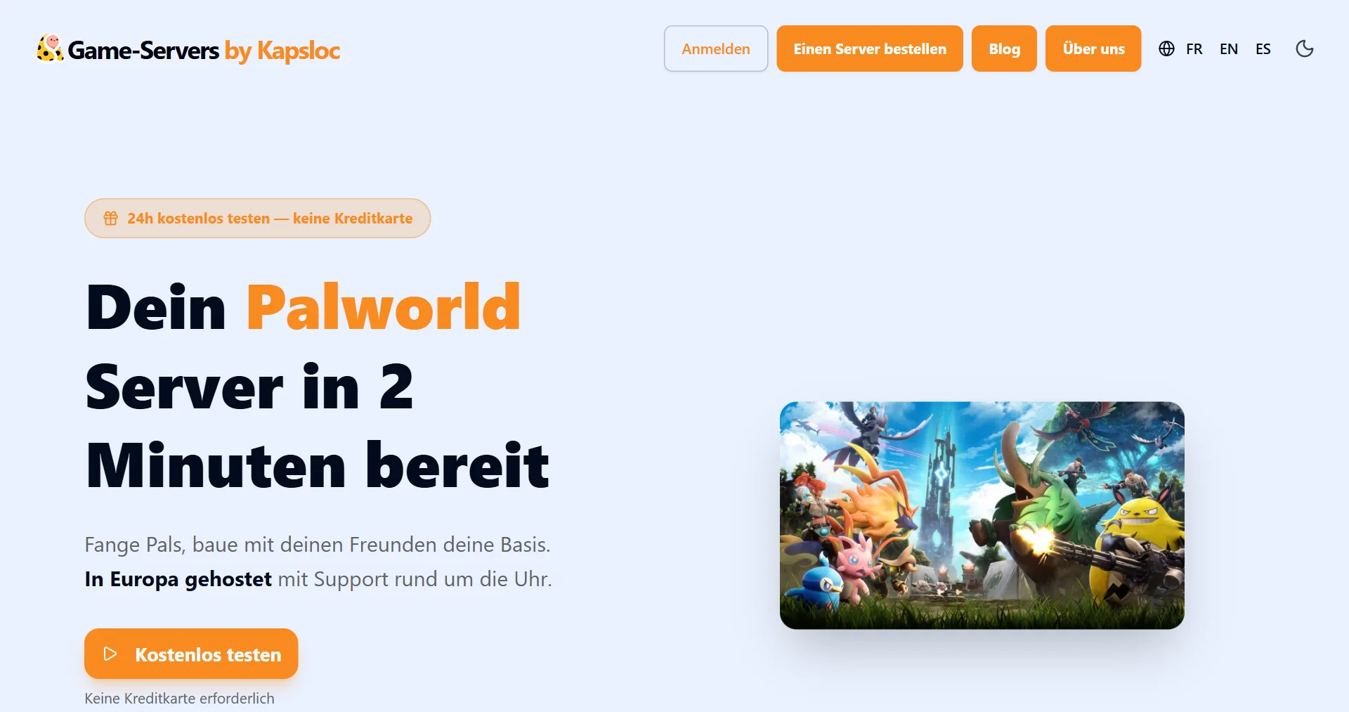 Palworld-Server online erstellen, in 2 Minuten startklar — Game-Servers by Kapsloc