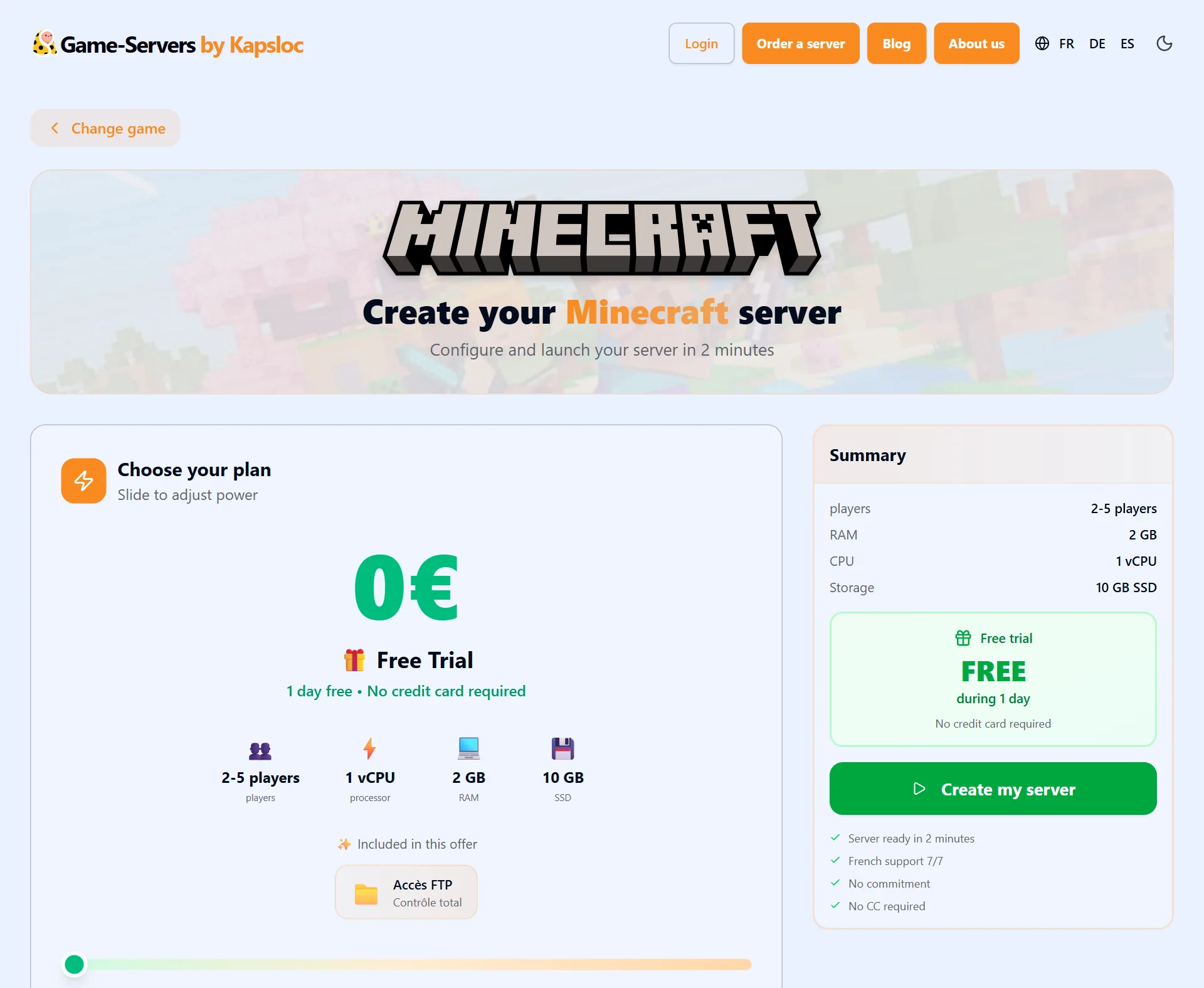 Configurator: choose the Paper type for a Minecraft plugin server