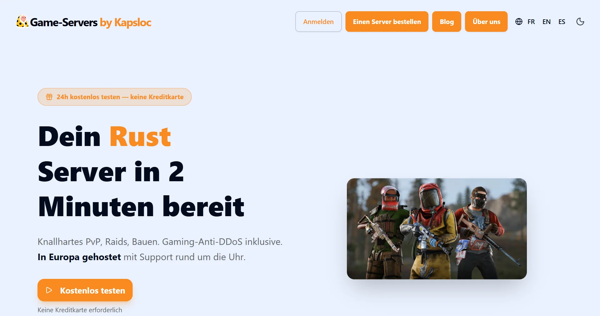 Rust-Server online erstellen, in 2 Minuten startklar — Game-Servers by Kapsloc